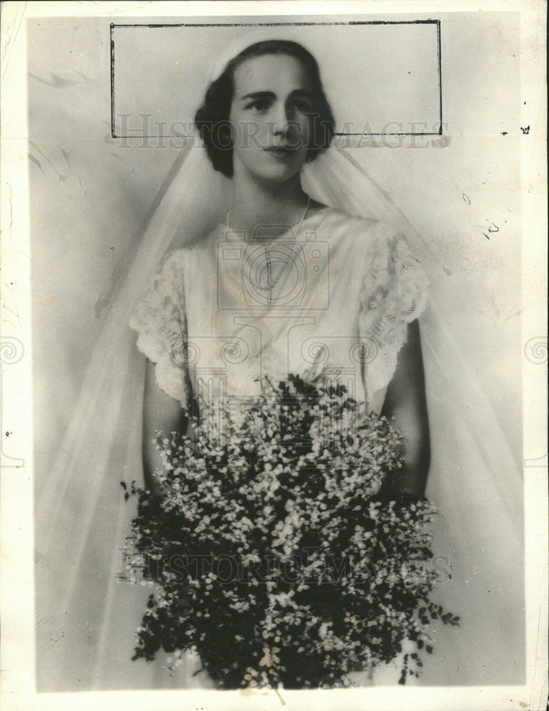 1934 Press Photo MRS. LAURENCE SPELMAN ROCKEFELLER BRIDE MR. ROCKEFELLER - Historic Images