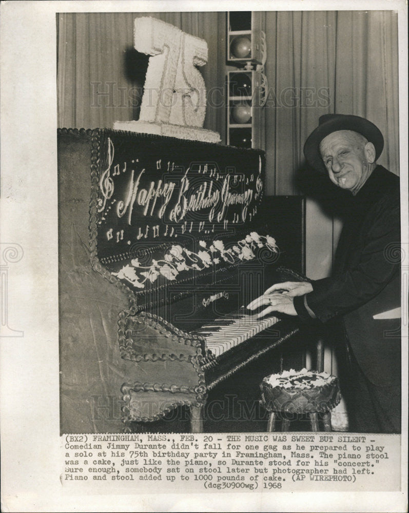 1968 Press Photo Comedian Jimmy Durante - Historic Images