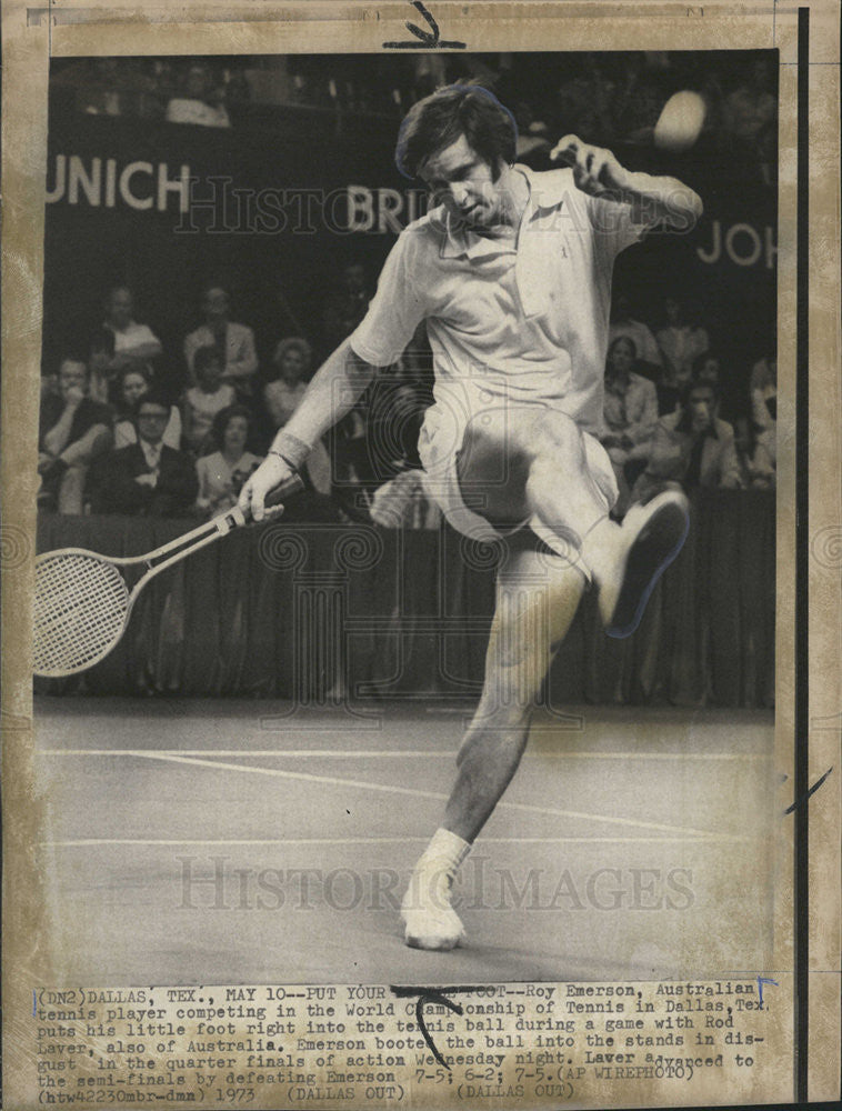 1973 Press Photo Roy Emerson  (Tennis Player) - Historic Images