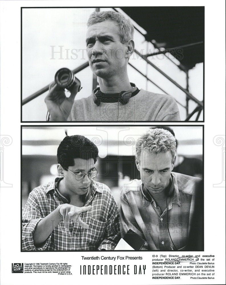 1996 Press Photo Roland Emmerich Independence Day Director Executive Producer - Historic Images