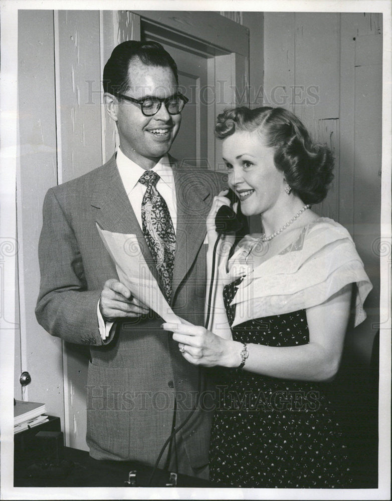 1951 Press Photo Kay Christopher American Film Television Actress - Historic Images