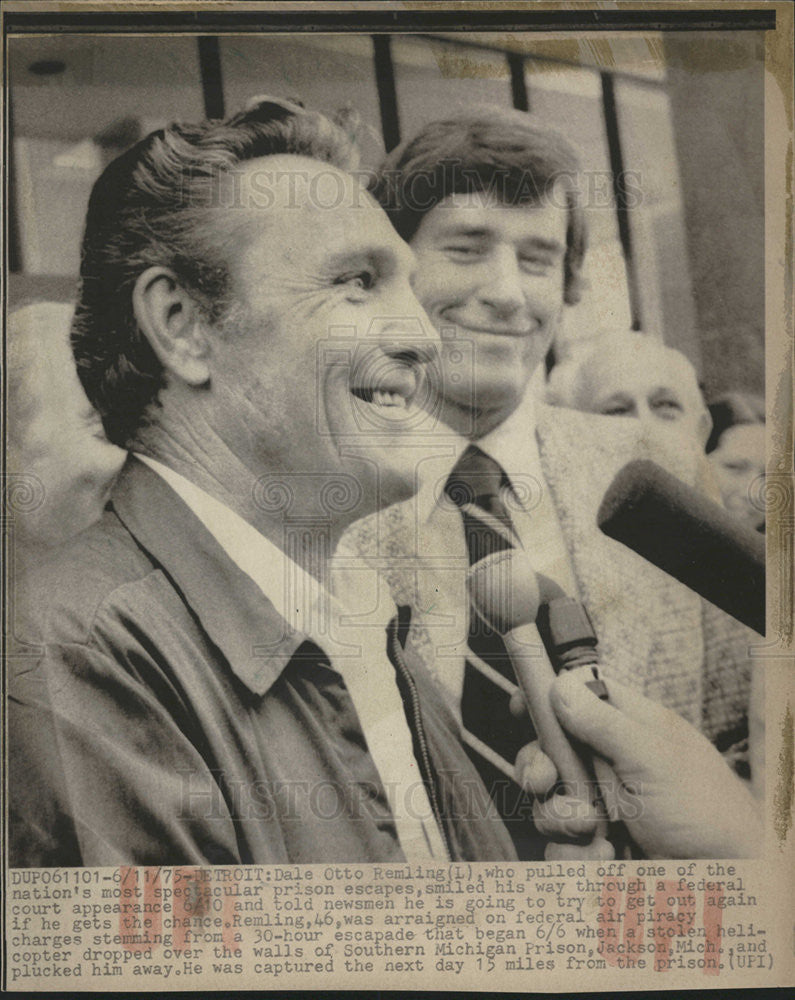 1975 Press Photo Dale Otto Remling ,prison escapee - Historic Images