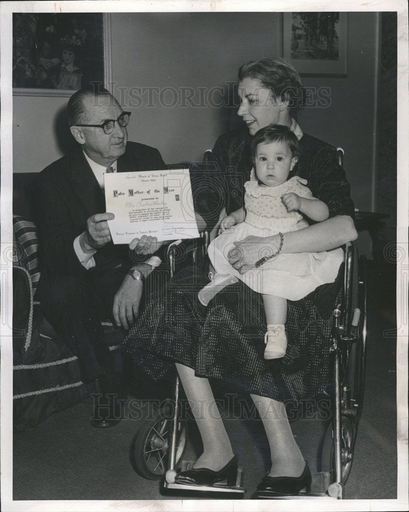 1956 Press Photo MRS. CAROLINE REMLEY  DAUGHTER MARTHA W.E.FAY CHAIRMAN - Historic Images