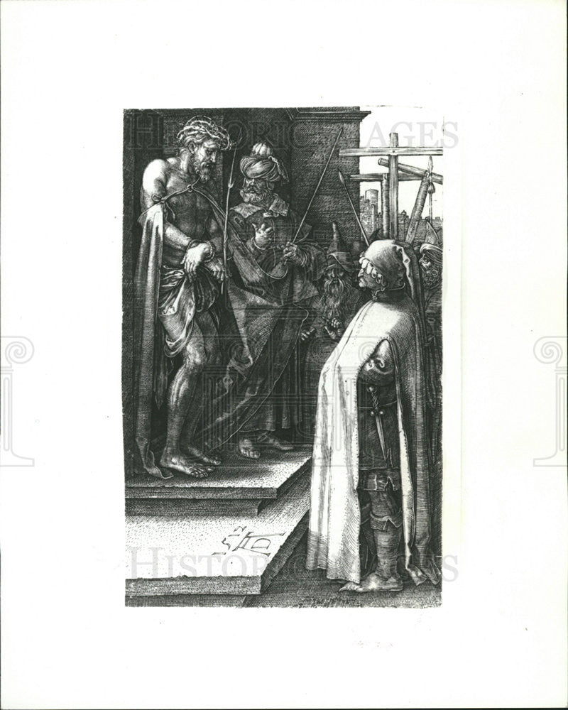 1980 Press Photo &quot;Ecce Homo&quot; etching by Albrecht Durer&#39;s famous Engraved Passion - Historic Images