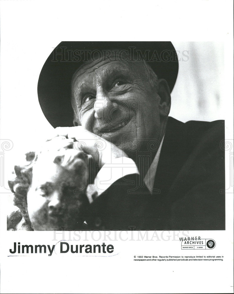 1993 Press Photo Comedian Jimmy Durante - Historic Images