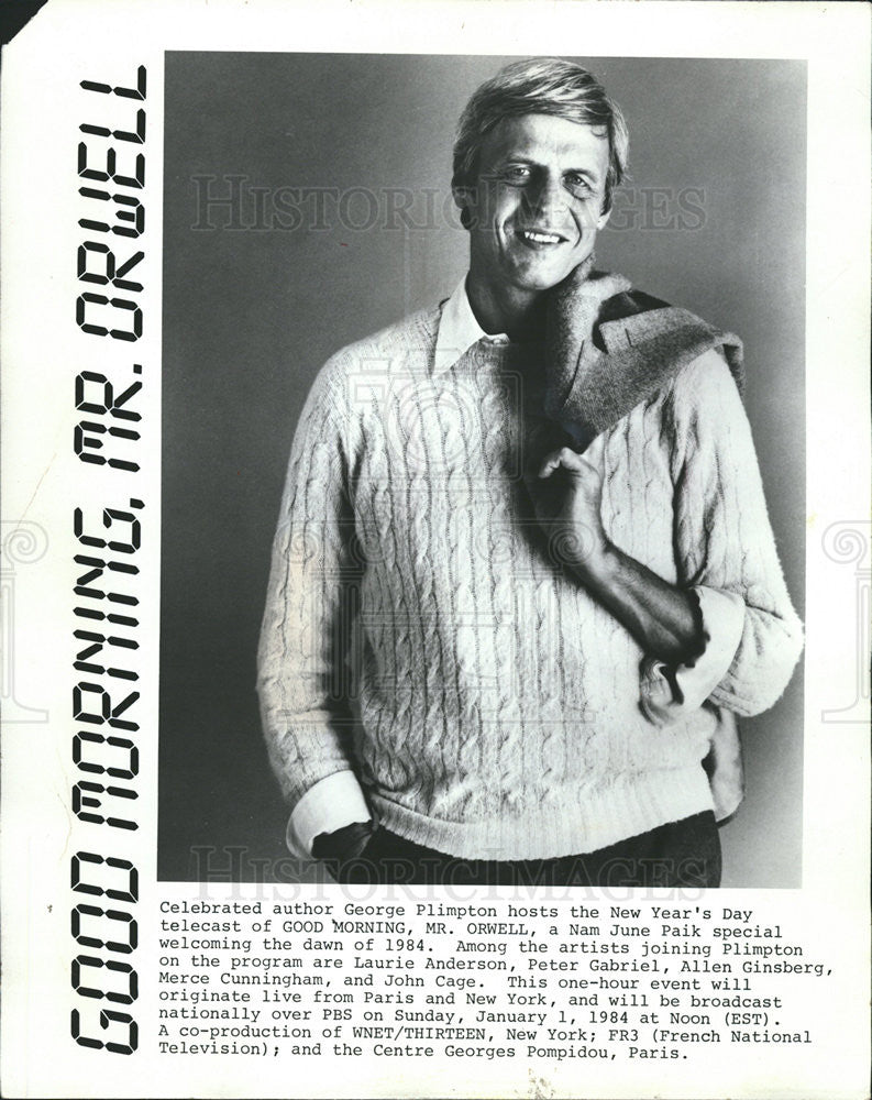 1984 Press Photo Author George Plimpton - Historic Images