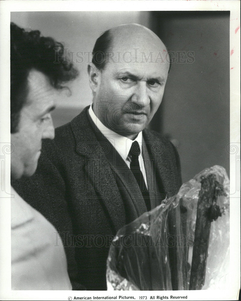 1973 Press Photo Raw Meat Actor Donald Pleasence - Historic Images