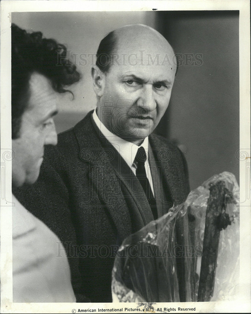 1973 Press Photo Actor Donald Pleasence in &quot; RAW MEAT&quot; - Historic Images