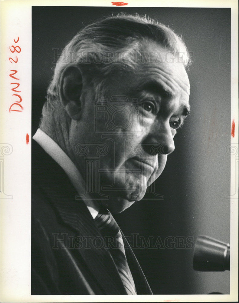 1989 Press Photo Cook County President George Dunne - Historic Images