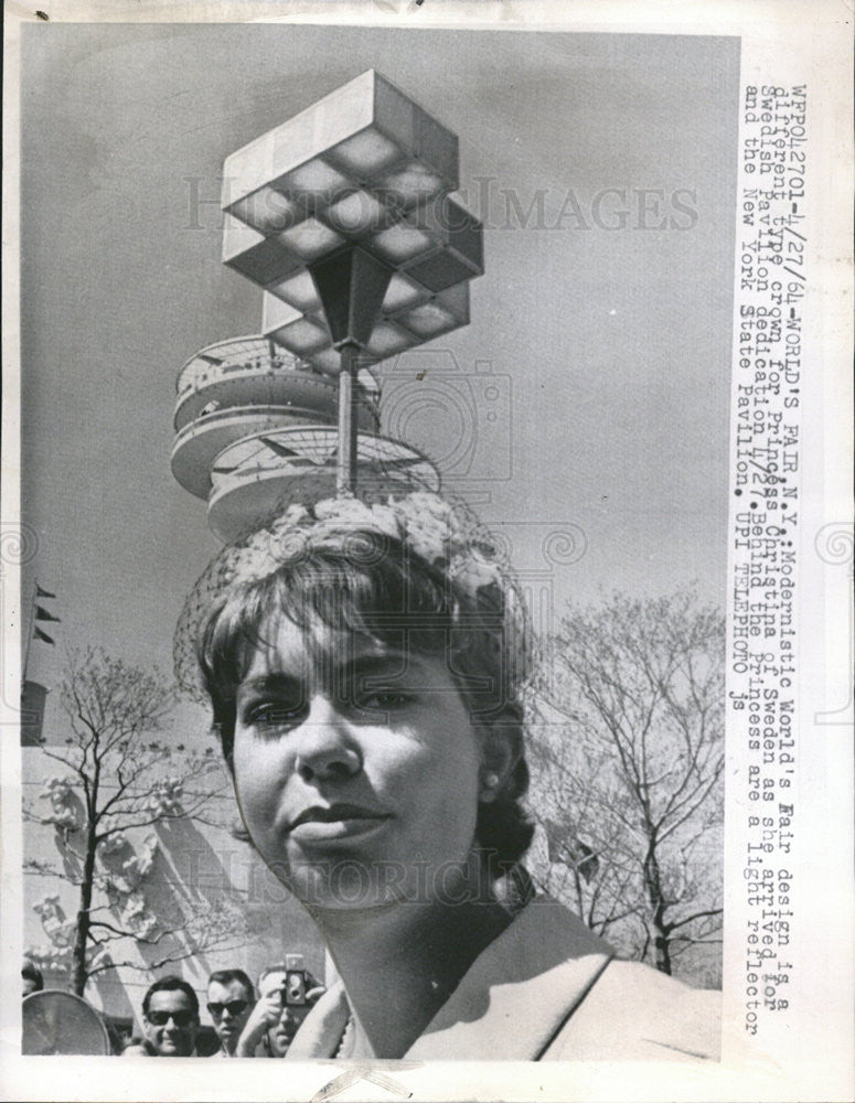 1964 Press Photo Princess Christina of Sweden at New York State Pavillion - Historic Images