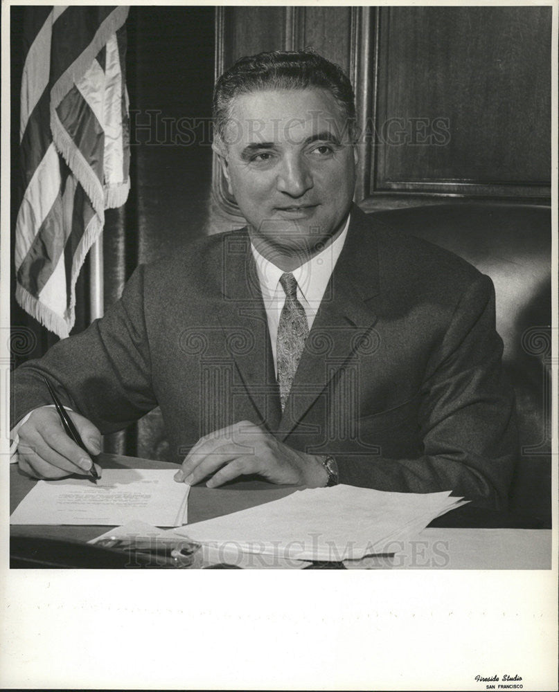 1961 Press Photo San Francisco Mayor George Christopher - Historic Images