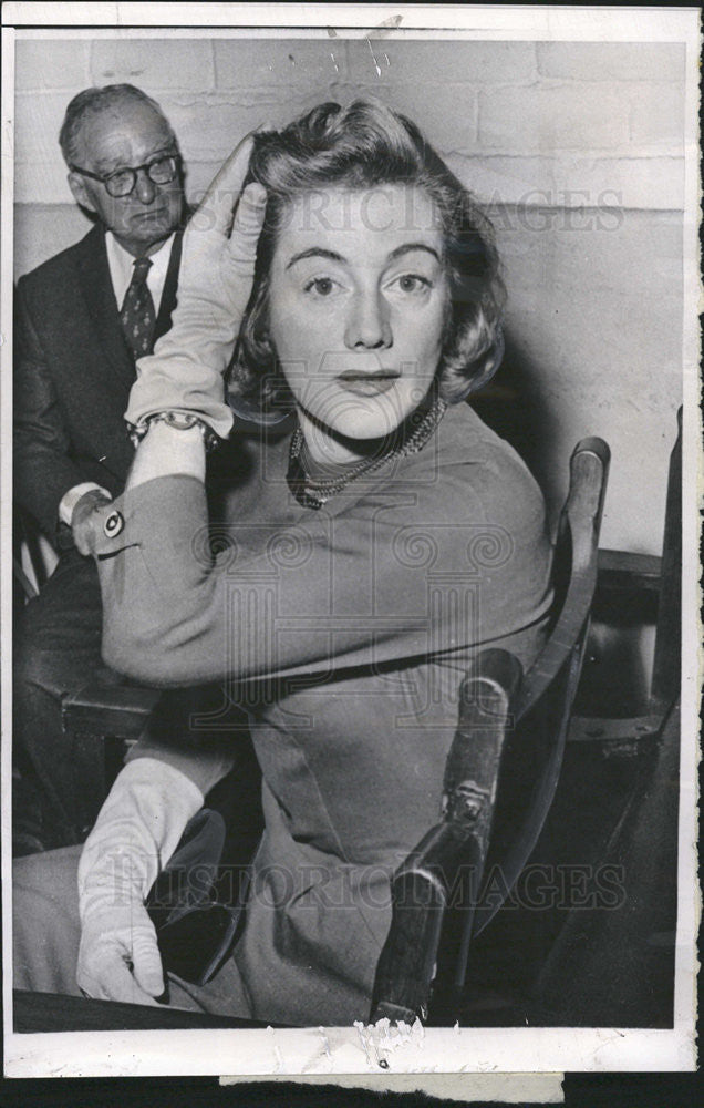 1958 Press Photo Sarah Churchill,in court for drunkeness - Historic Images