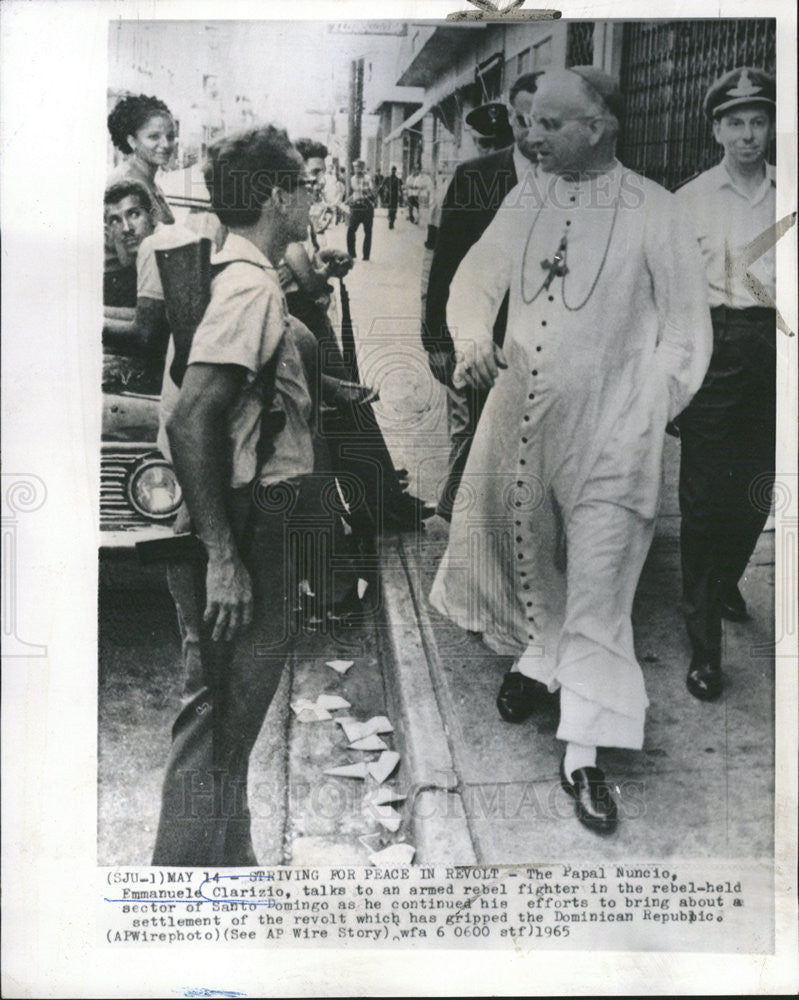 1965 Press Photo Emanuele Clarizio,The Papal Nuncio - Historic Images