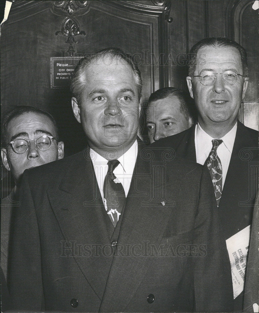 Press Photo Donald S. Dawson Senator Clinton Anderson elevator - Historic Images