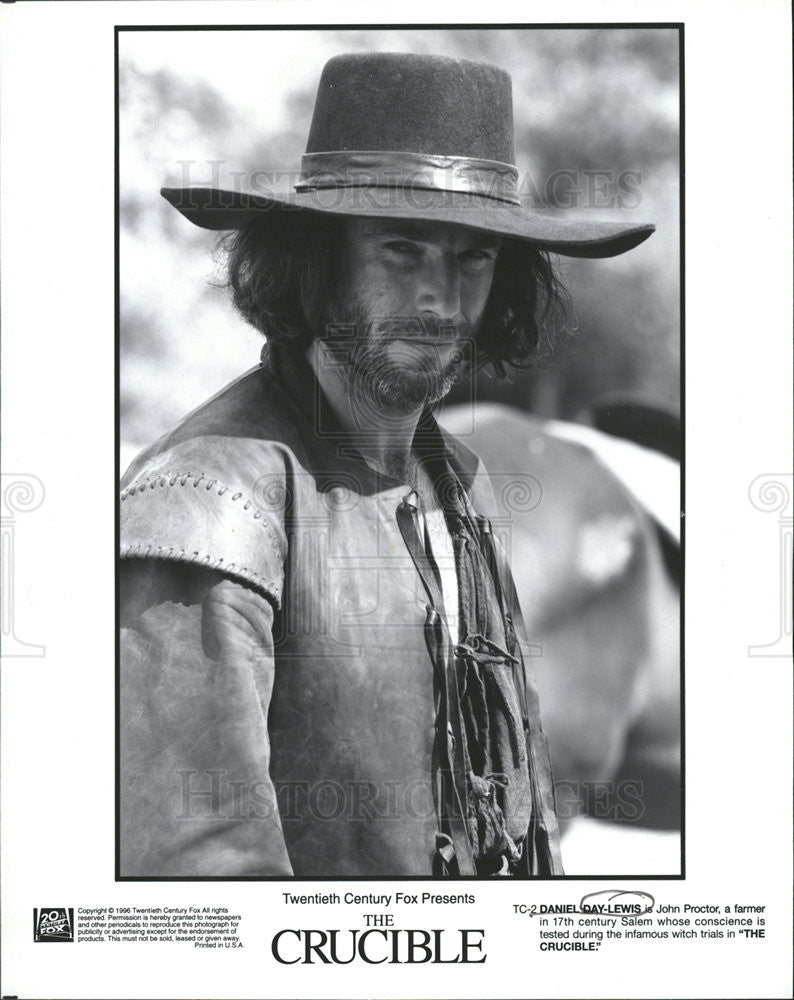 1996 Press Photo Actor Daniel Day Lewis in &quot;The Crucible.&quot; - Historic Images