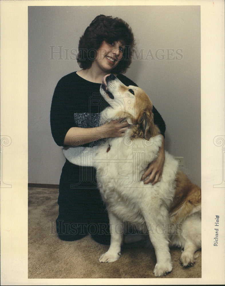 1990 Press Photo Linda Malec Chicago Illinois City Dog Trainer - Historic Images