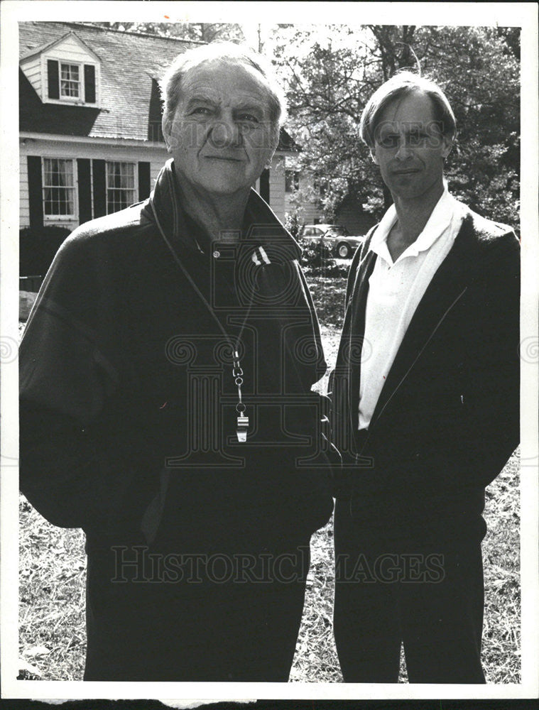 1988 Press Photo Karl Malden and Keith Carradine,actors - Historic Images