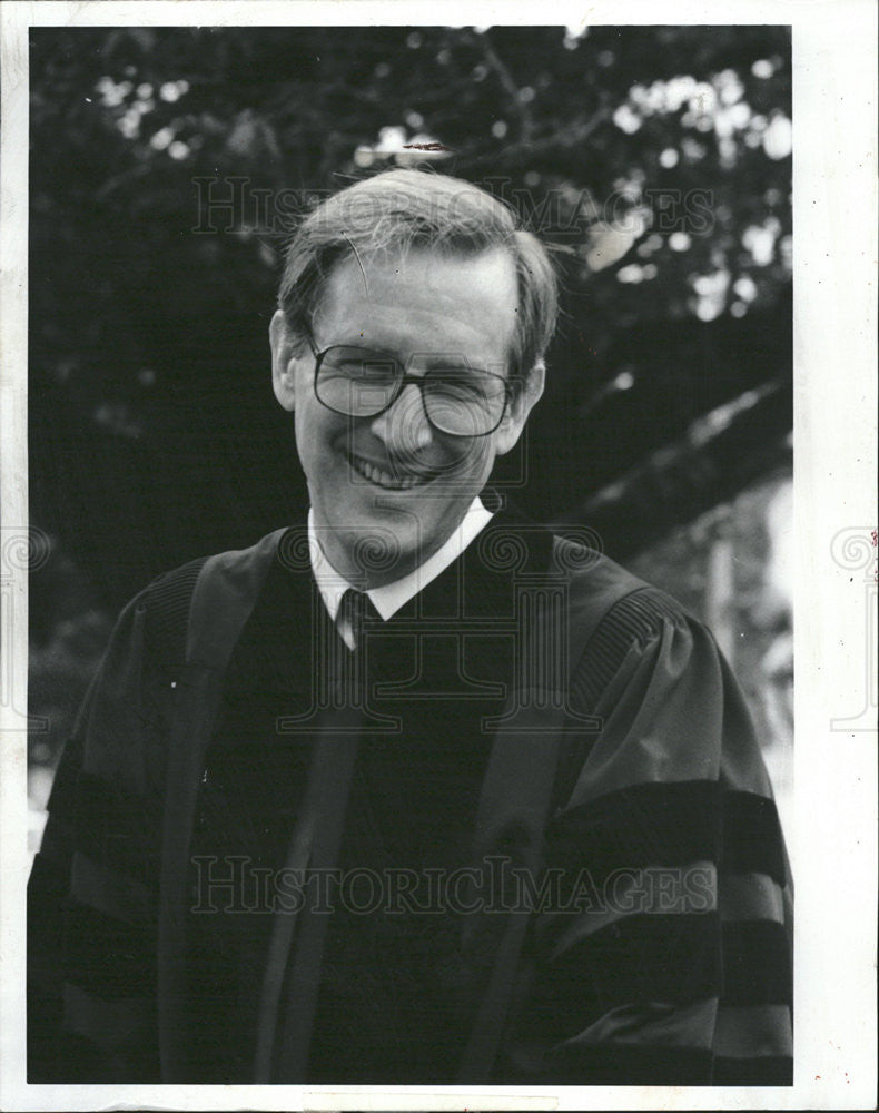 1989 Press Photo John D. Rockerfeller at U of Chicago Chapel - Historic Images