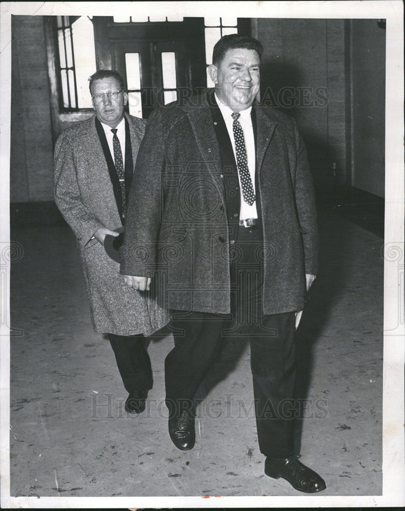 1963 Press Photo Joseph Polerecky and Dominick Prohm arrested for graft - Historic Images