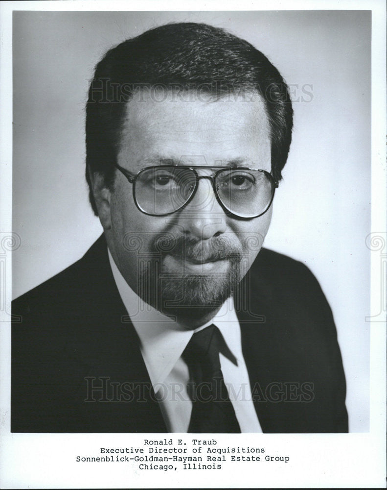 1986 Press Photo Ronald Traub Real Estate Company Acquisitions Director Chicago - Historic Images