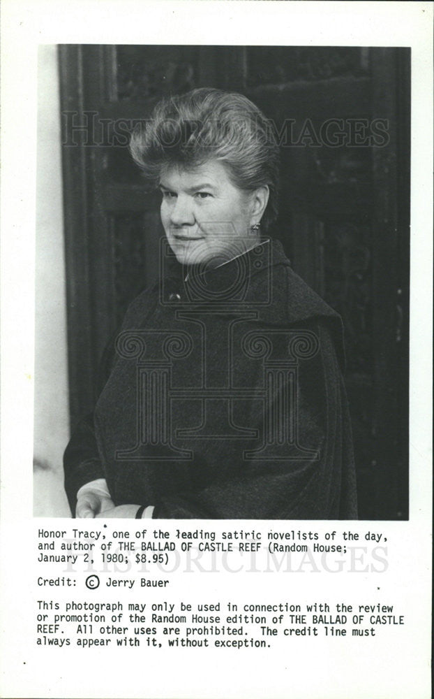 1980 Press Photo Honor Tracy British Novelist Writer Author - Historic Images