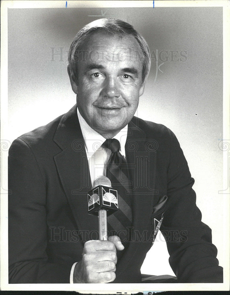 1987 Press Photo Dick Enberg American Sportscaster - Historic Images