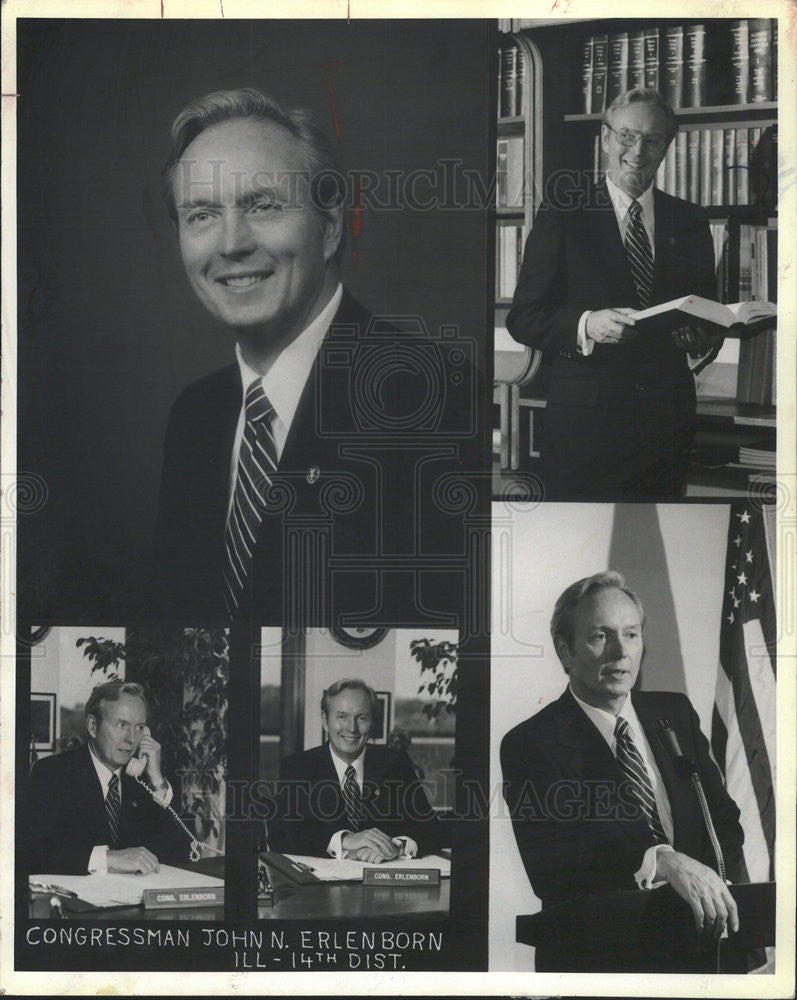 1980 Press Photo John Erlenborn American Lawyer Politician - Historic Images