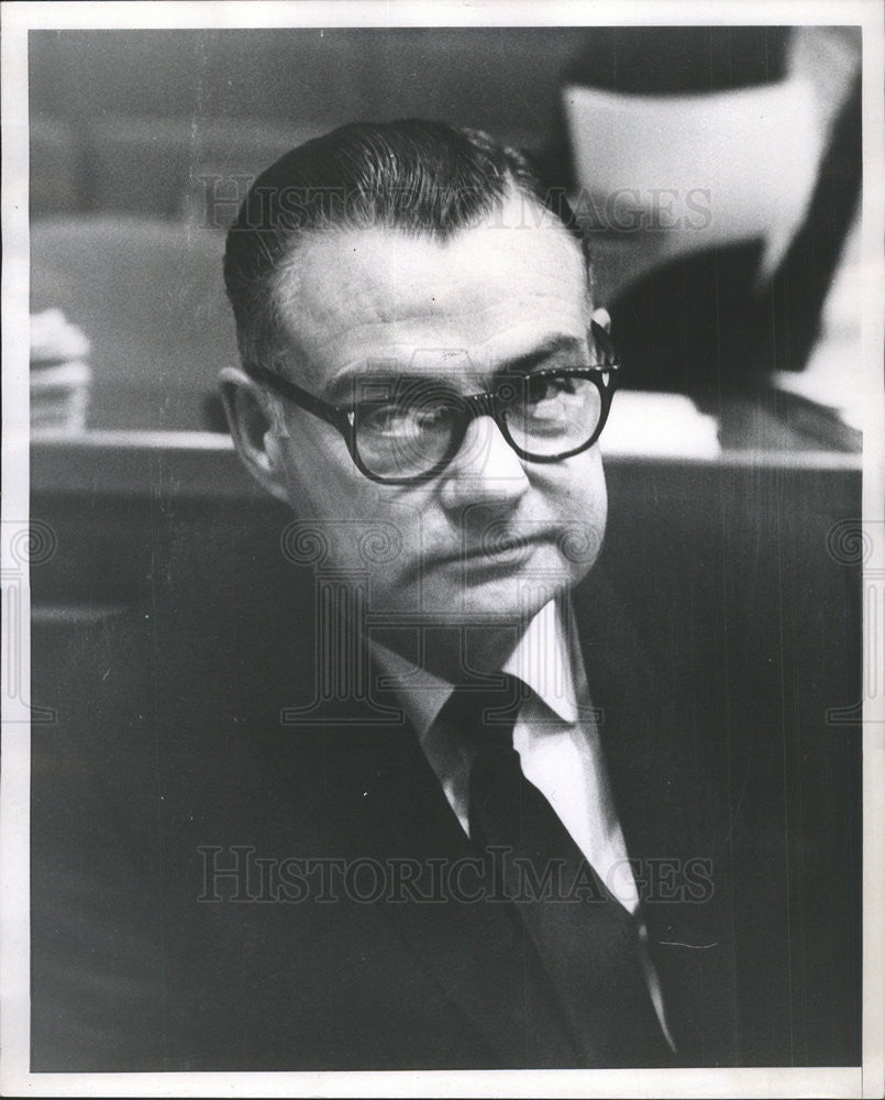 1967 Press Photo Edwin McMahon alderman of the 30th ward - Historic Images