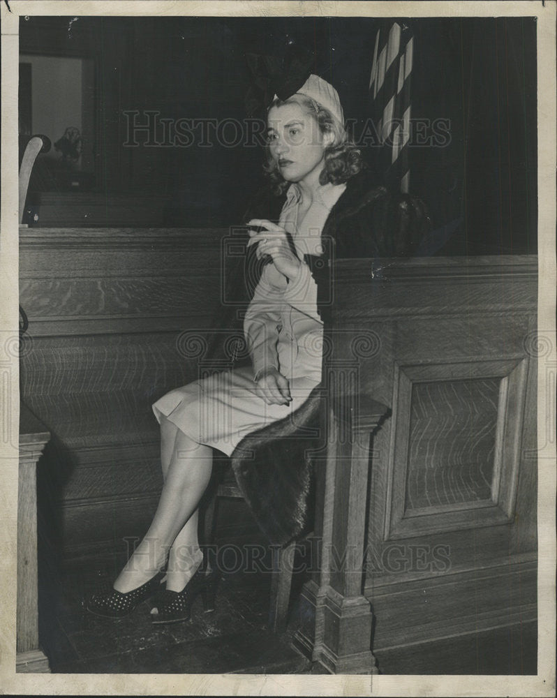 1947 Press Photo Mrs. Evelyn McKee Child Jurisdiction Trial - Historic Images