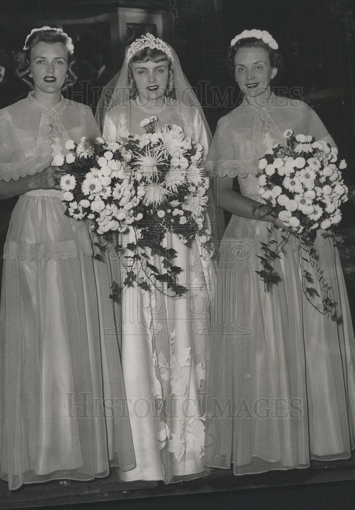 1948 Press Photo Mrs. James McMahon Marion Peter Chicago Society - Historic Images