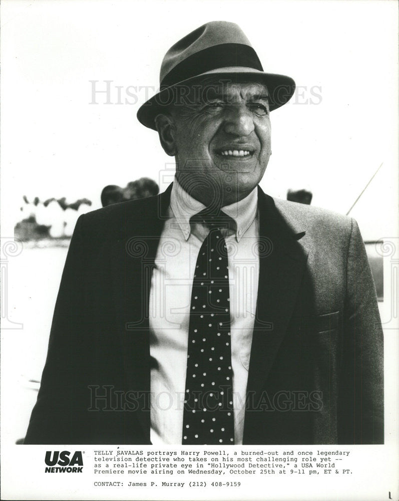 Press Photo Telly Savalas Harry Powell Hollywood Detective - Historic Images