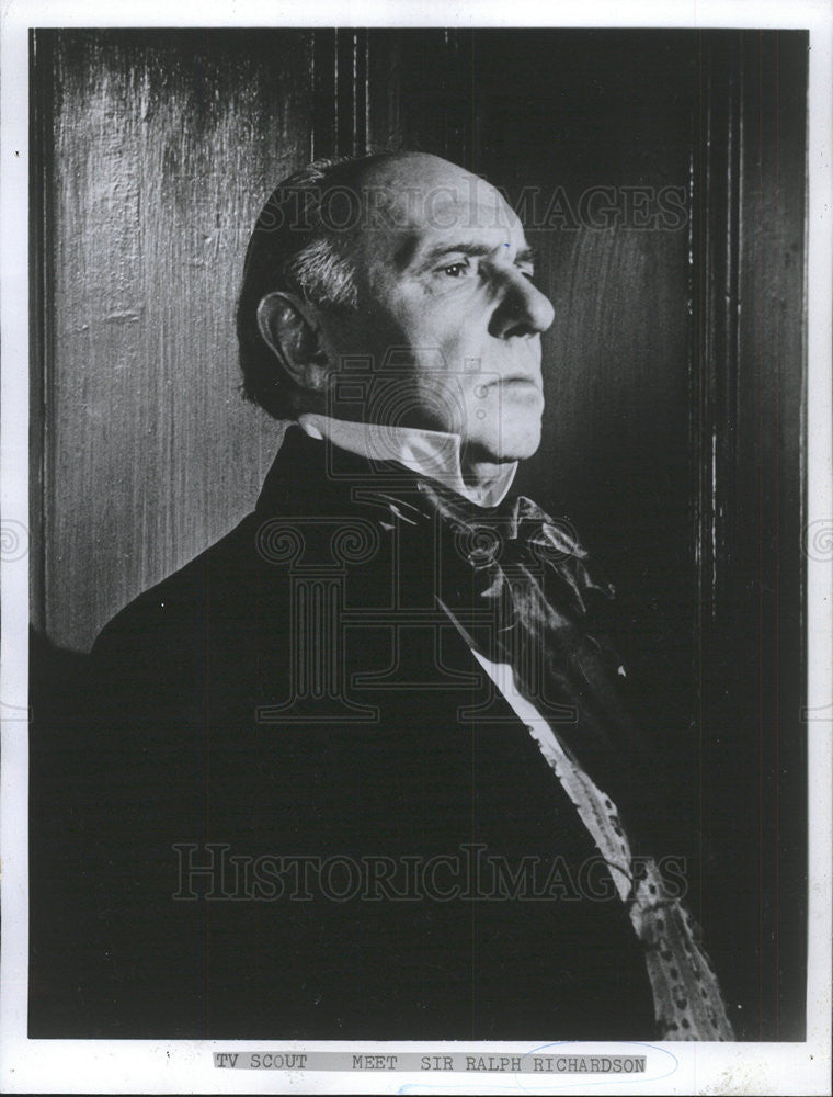 1970 Press Photo Sir Ralph Richardson British Stage Film Actor - Historic Images