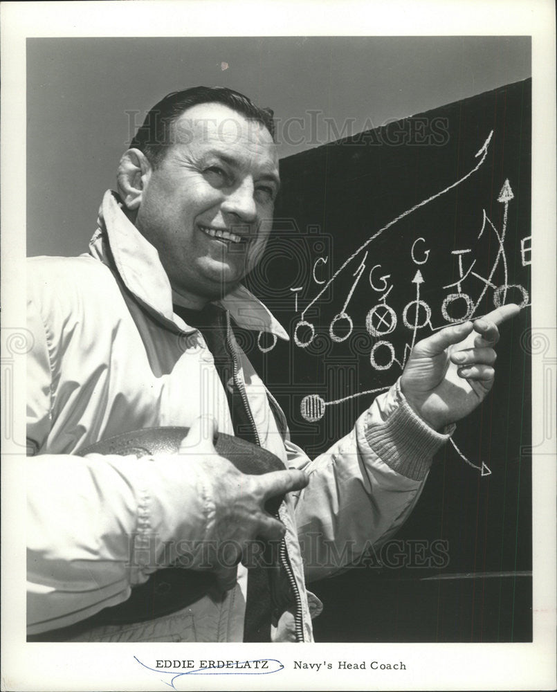 1958 Press Photo Eddie Erdelatz Navy&#39;s Head Coach - Historic Images