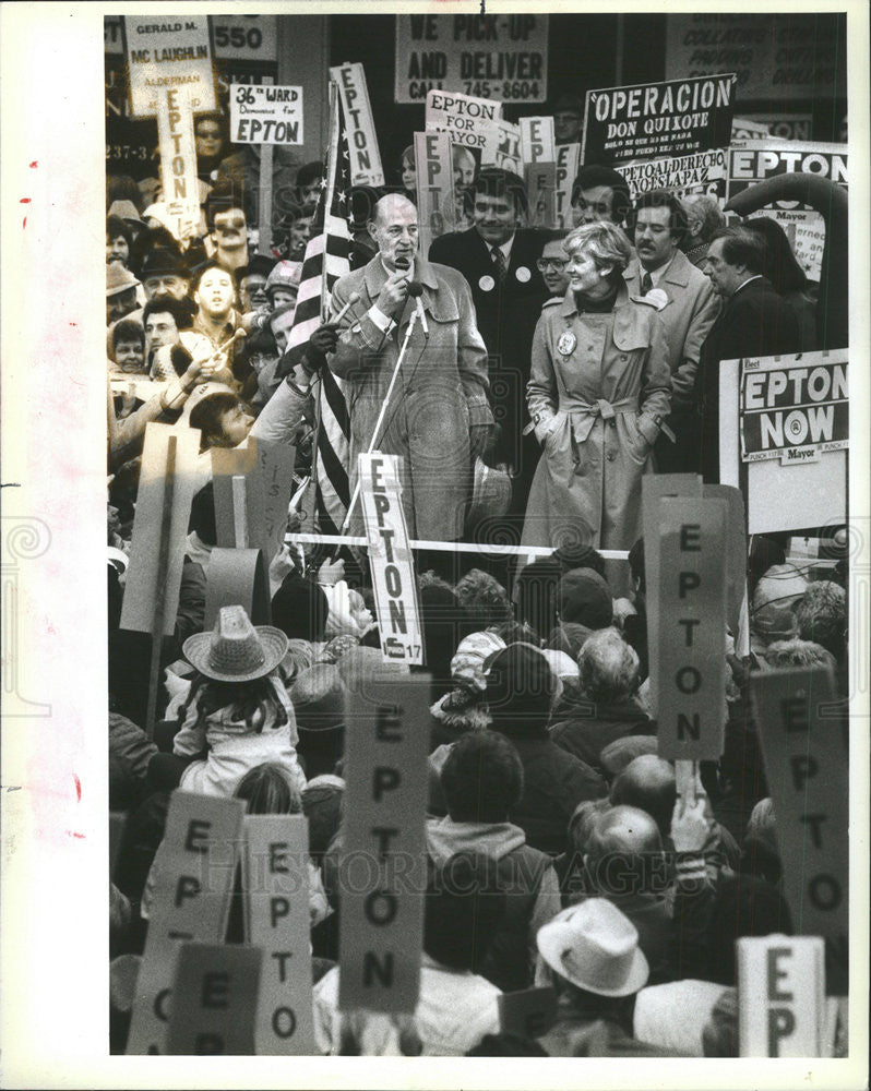 1983 Press Photo Bernard Epton Mayor Politician - Historic Images