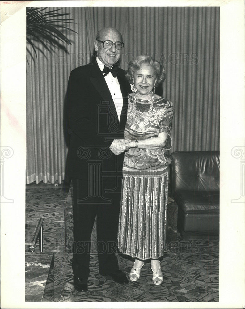 1987 Press Photo Winner Ruth Kalpan With Saul Epton At Heart Ball - Historic Images