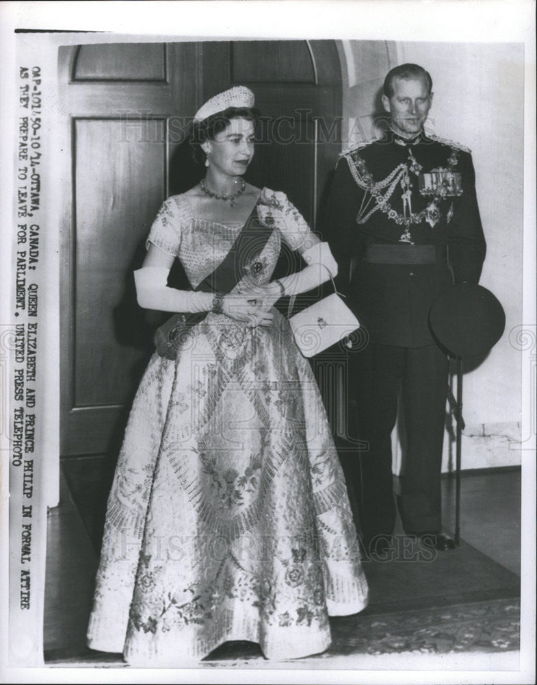 1950 Press Photo Queen Elizabeth Prince Philip - Historic Images