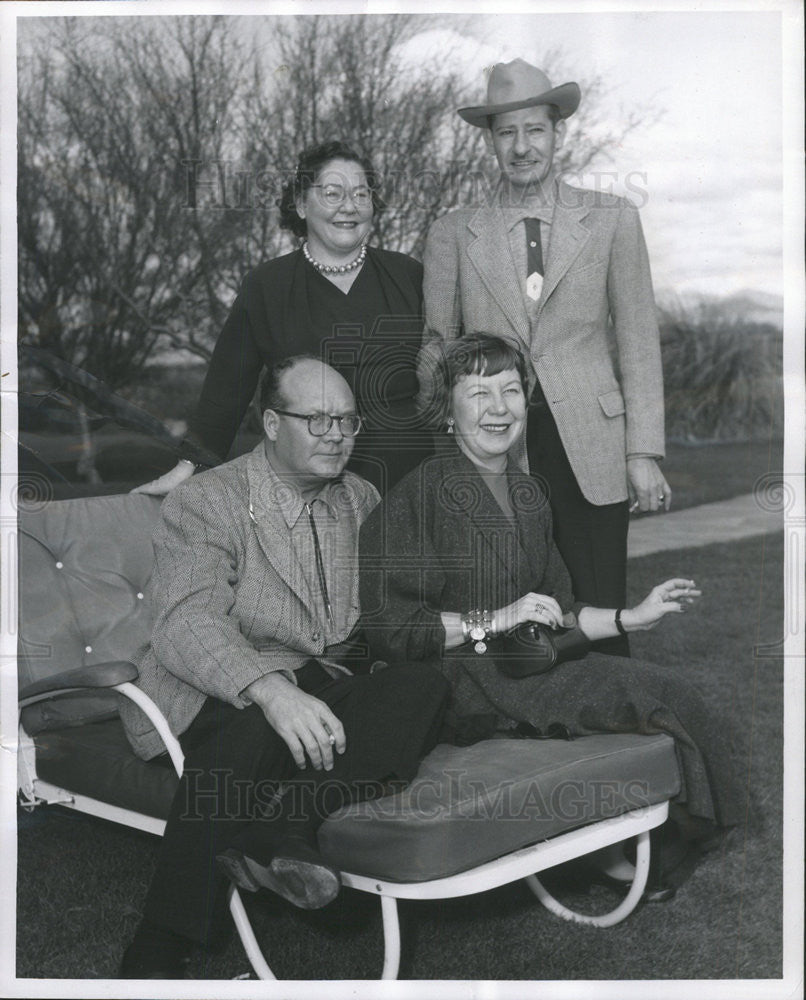 1955 Press Photo MR. AND MRS. J. P. REINHOLD MR. AND MRS. H. P. O&#39;LEARY - Historic Images