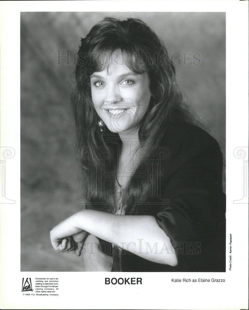 1991 Press Photo Katie Rich as Elaine Grazzo in &quot;Booker&quot; - Historic Images