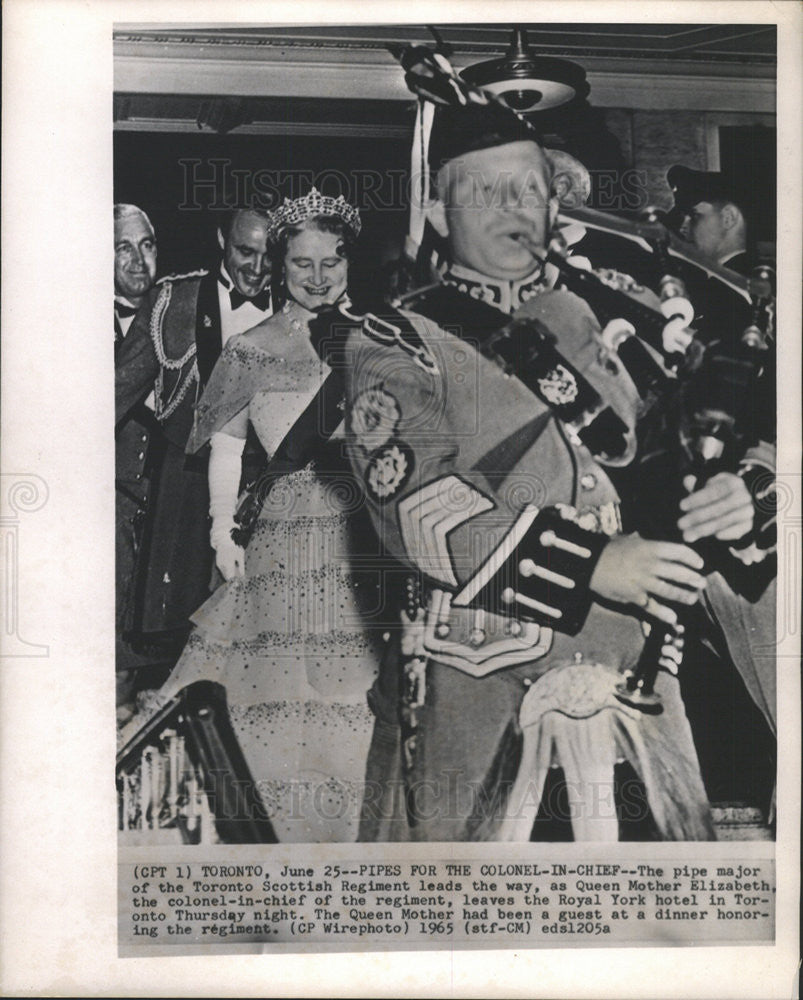 1965 Press Photo QUEEN MOTHER ELIZABETH ROYAL HOTEL - Historic Images