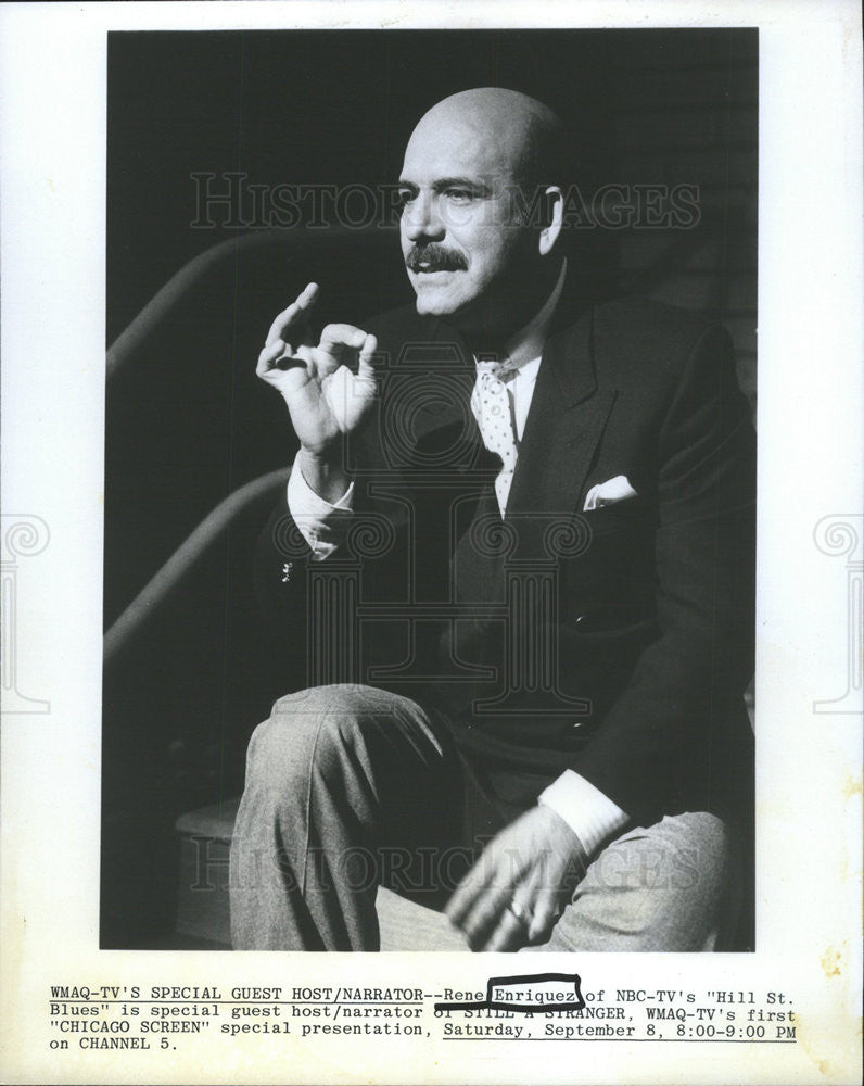 1985 Press Photo Rene Enriquez of Hill Street Blues - Historic Images