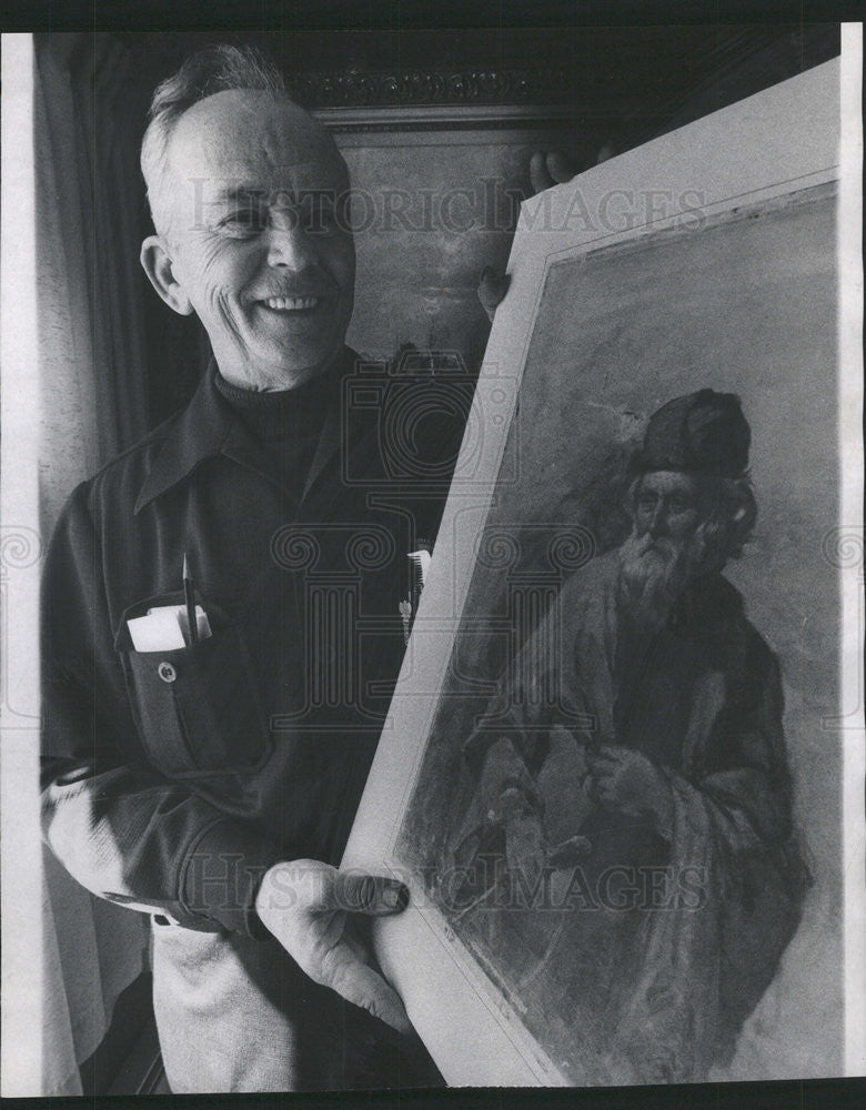 1976 Press Photo The Lost Portrait of St Jerome by Rembrant Van Rign - Historic Images