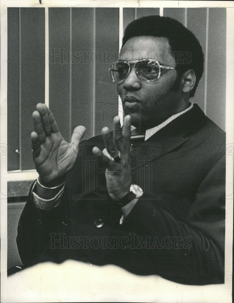 1972 Press Photo Charles L. Saunders/Sanders/Editor/Ebony Magazine - Historic Images