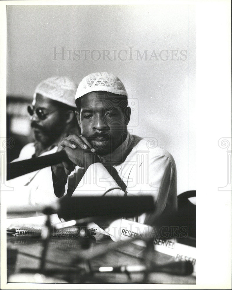 Press Photo Amir Abdul Salim at a Press Conference - Historic Images