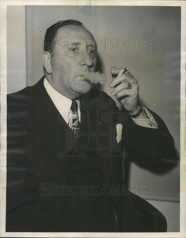 1949 Press Photo Frank Sain, Warden of the Cook County Jail - Historic Images