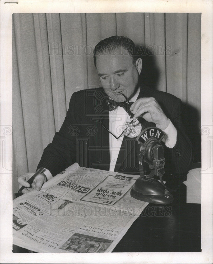 1956 Press Photo Paul Sallner of WGN&#39;s &quot;Gadabout&quot; - Historic Images