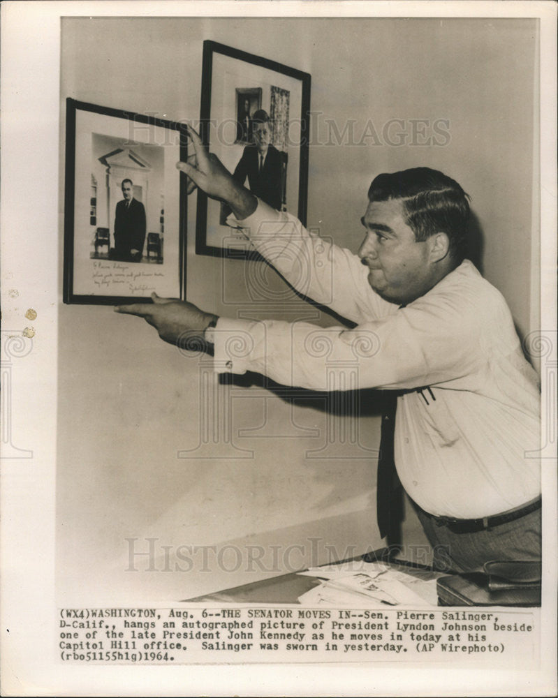 1964 Press Photo Sen. Pierre Salinger of Calif.