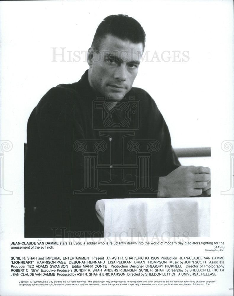 1991 Press Photo Jean-Claude Van Damme, actor - Historic Images