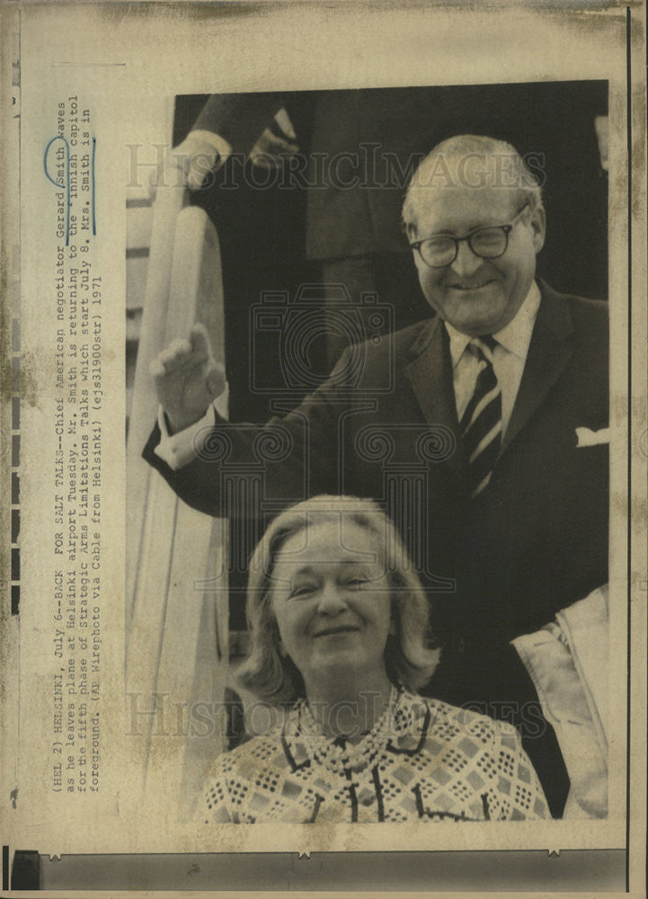 1971 Press Photo Gerard Smith negotiator in SALT talks - Historic Images