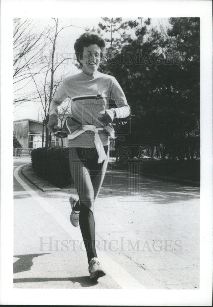 1986 Press Photo Priscilla Welch-Masters, runner in Run for the Roses - Historic Images