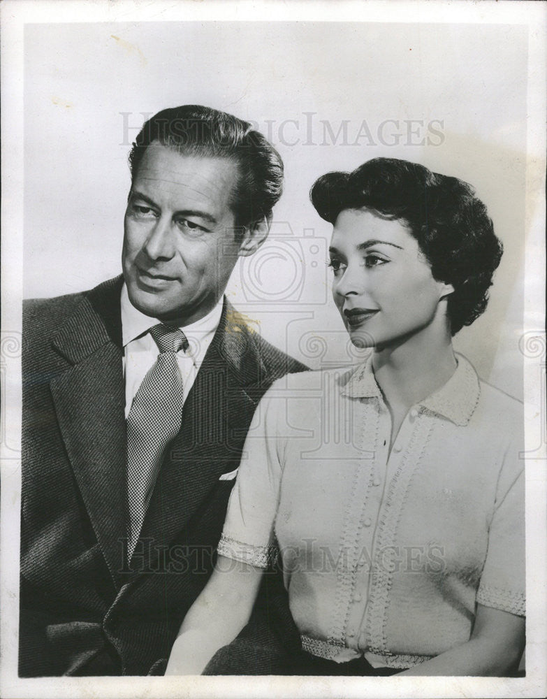 1952 Press Photo Rex Harrison &amp; Lilli Palmer Star In The Trial of Anne Boleyn - Historic Images